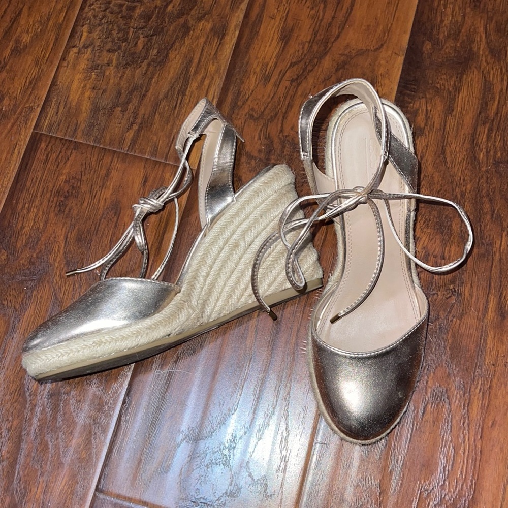 Rose gold ASOS wedges